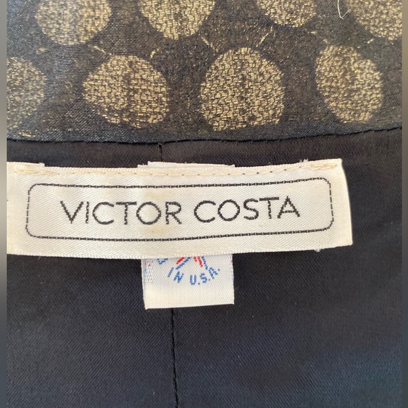 Vintage Victor Costa Gold and Black 2-Piece Jacket and Skirt Set | Size 14 - Picture 11 of 13